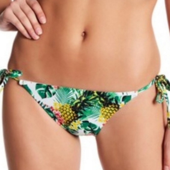 Sole East Swim Other - Sole East Cali Bikini Bottom Tropical Pineapple Yellow Green S